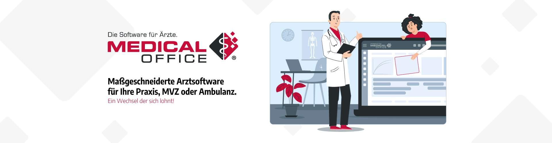 MEDICAL OFFICE von INDAMED: Arztsoftware für Praxis, MVZ und Ambulanz